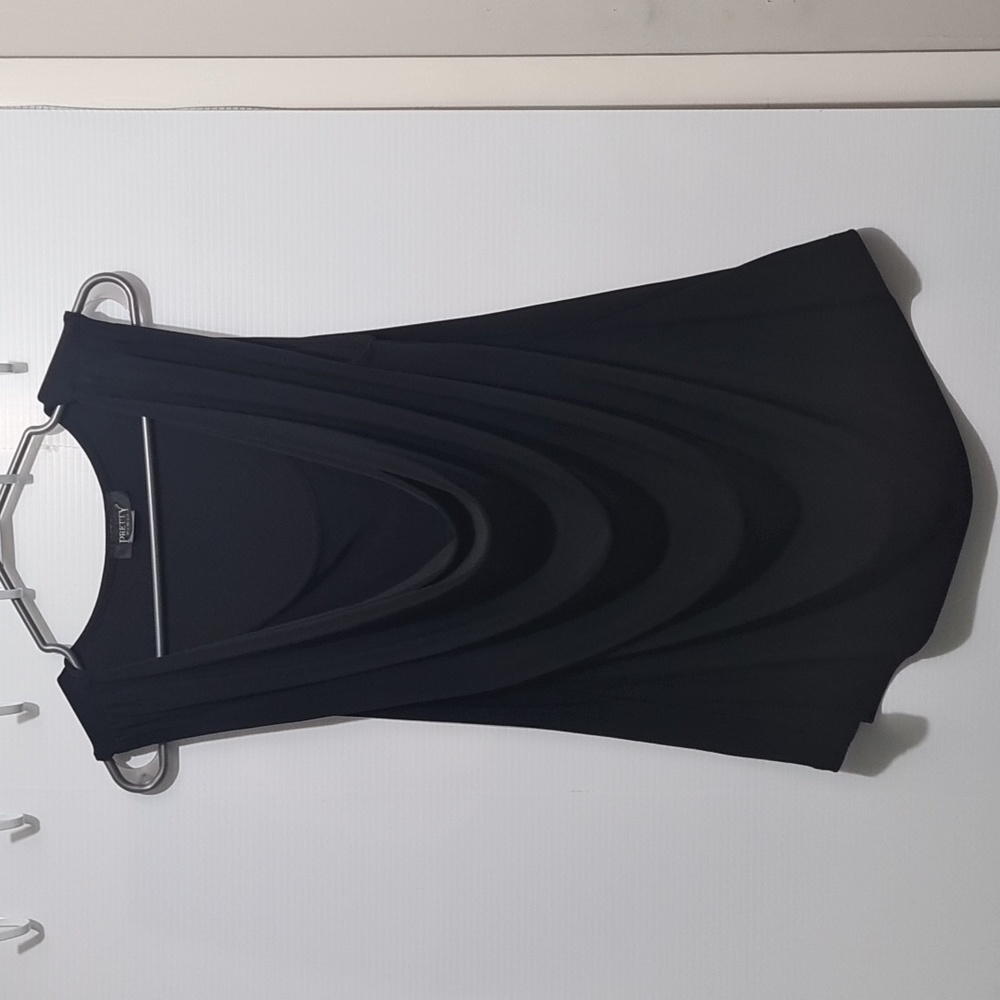 Pretty Woman Round Cowl Neck Sleeveless Dress Shirt